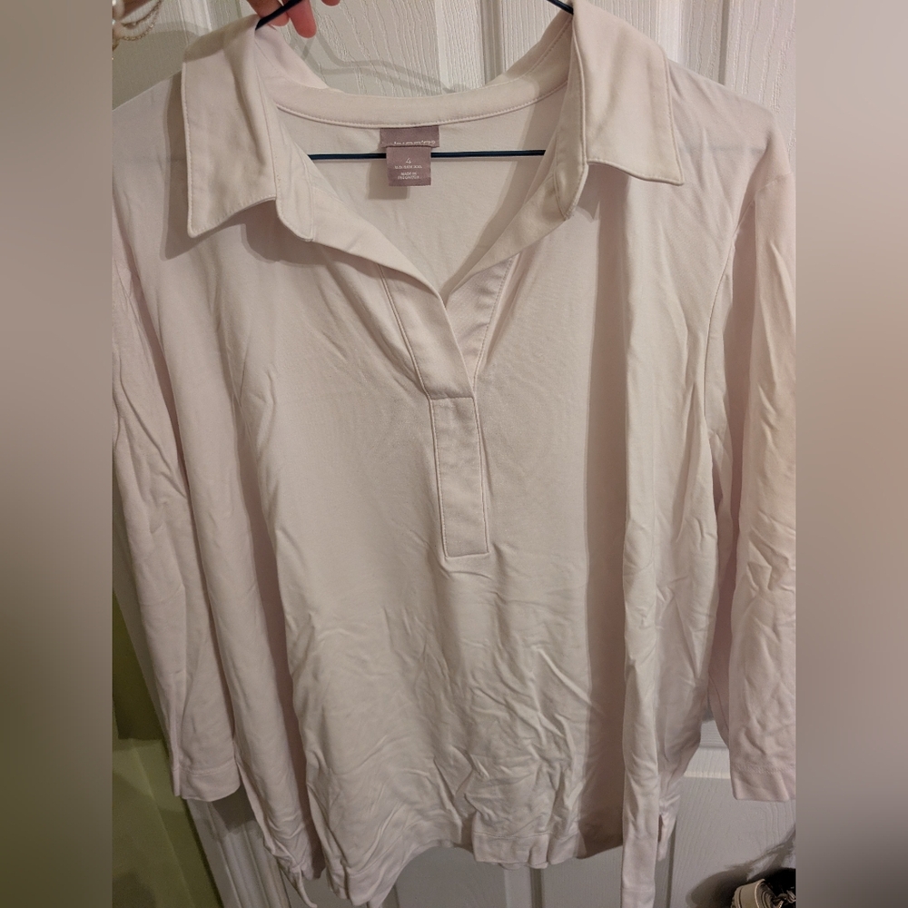 Chico's Soft Cream Button Down Shirt